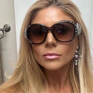 Montana West  Sunglasses with Crystal Accents